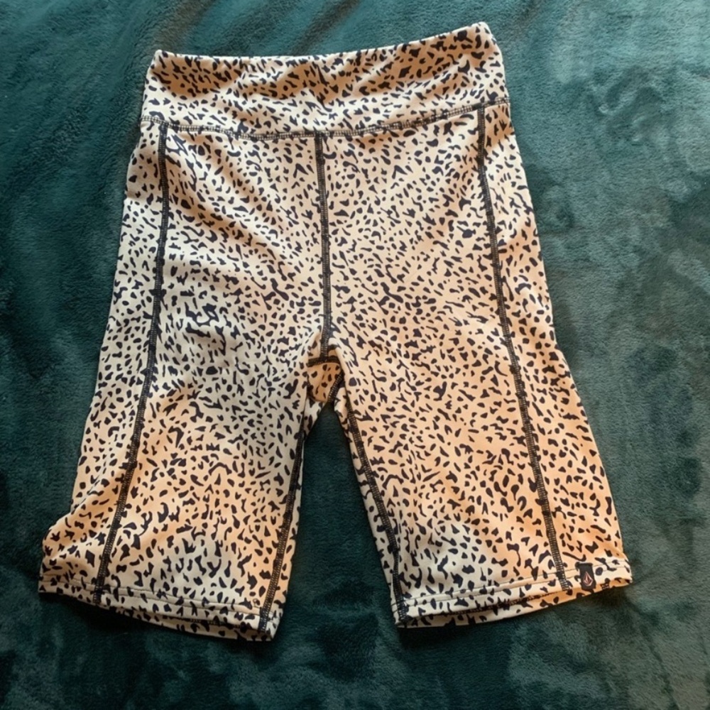 Women’s cheetah biker shorts